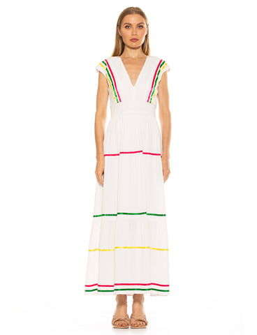 Summer V Neck Tiered Maxi Dress