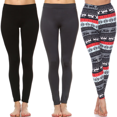 Christmas Pack of 3 Leggings