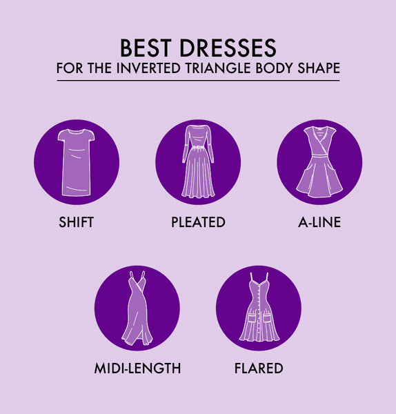 Best Dresses for Wide Shoulders, Broad Shoulder, Inverted Triangle  Dresses  for broad shoulders, Triangle body shape outfits, Necklines for dresses