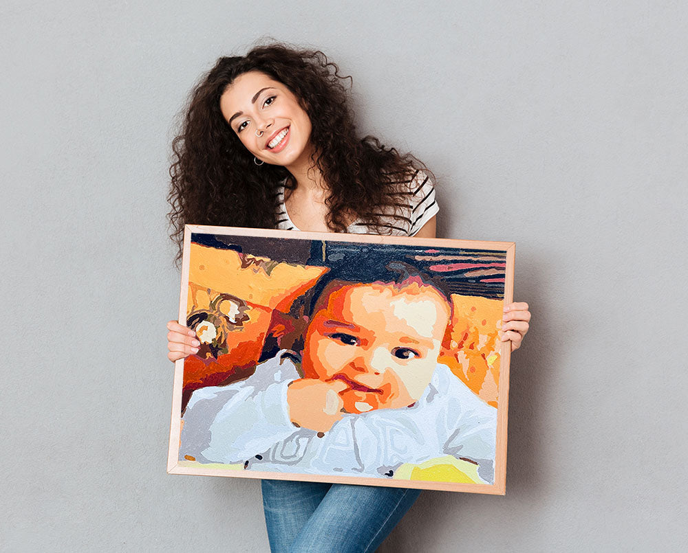 Custom Photo - Personalized Kid Paint By Numbers Kit