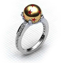 Dragon Ball Z Jewelry Crystal Dragon Ball Ring