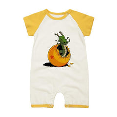 DBZ The Marvelous Shenron Yellow Short Sleeve Baby Romper