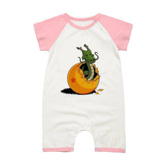 DBZ The Marvelous Shenron Pink Short Sleeve Baby Romper