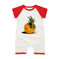 DBZ The Marvelous Shenron Red Short Sleeve Baby Romper