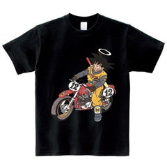 Dragon Ball Z Kid Shirts Angel Son Goku Motorcycle