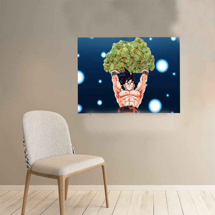 Dragon Ball Goku Ganja Weed Marijuana Spirit Bomb Poster — DBZ Store