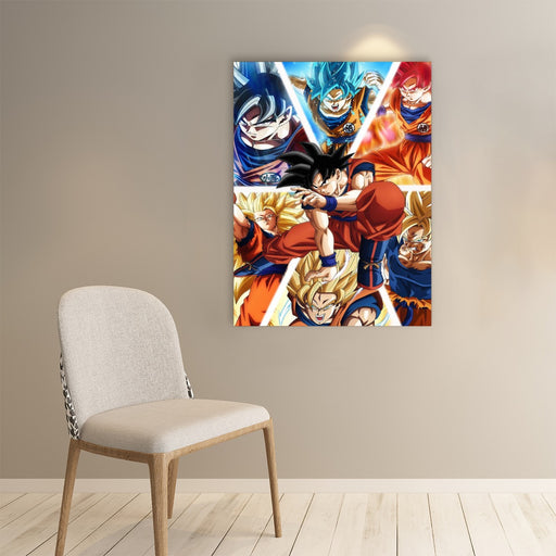 The Evolution of Goku Original Art Poster - Dragon Ball Super - DBZ Wall  Art NEW