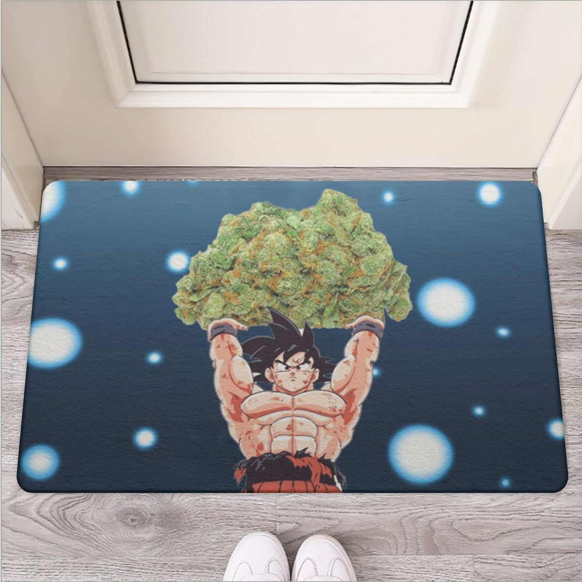 Dragon Ball Goku Ganja Weed Marijuana Spirit Bomb Door Mat — DBZ Store