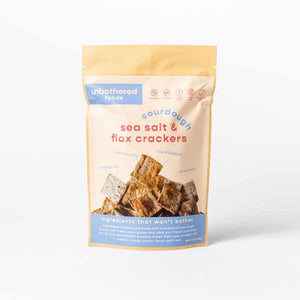 Sourdough Sea Salt & Flax Crackers - Here Here Market