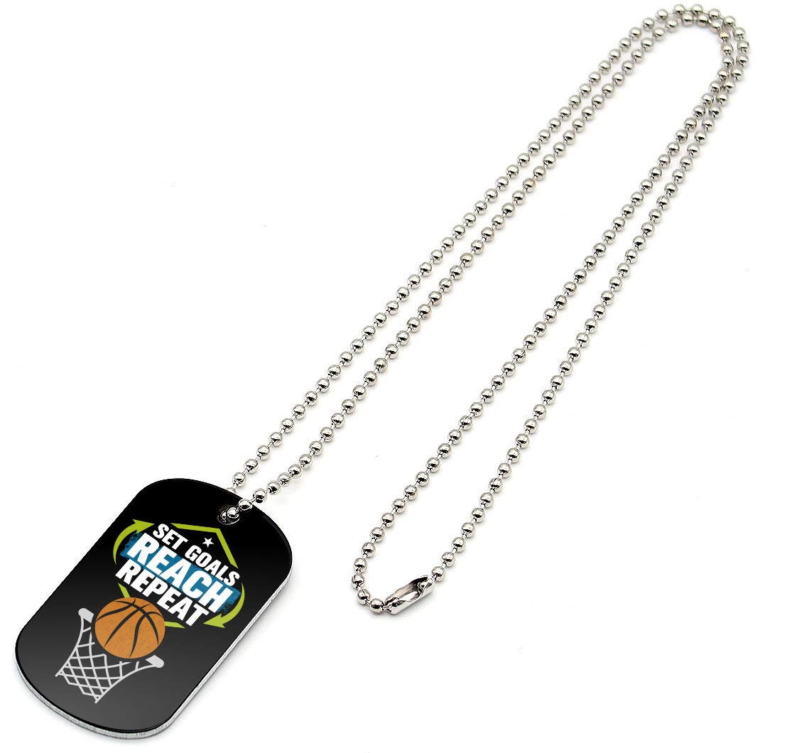 basketball dog tag necklace