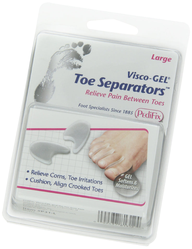 PediFix Visco-gel Toe Separators, Large, 2 Count 1 PACK | BeesActive ...