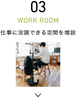 WORK ROOM 仕事に没頭できる空間を増設
