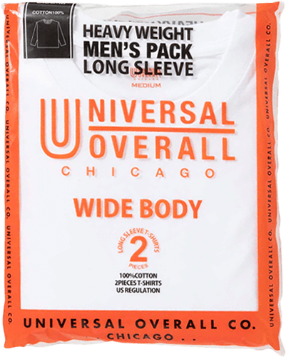 UNIVERSAL OVERALL WIDE HEAVY 2PACKS LONG SLEEVE TEE