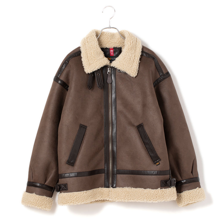 ALPHA INDUSTRIES ロング丈 B-3 ムートンフライトジャケット-