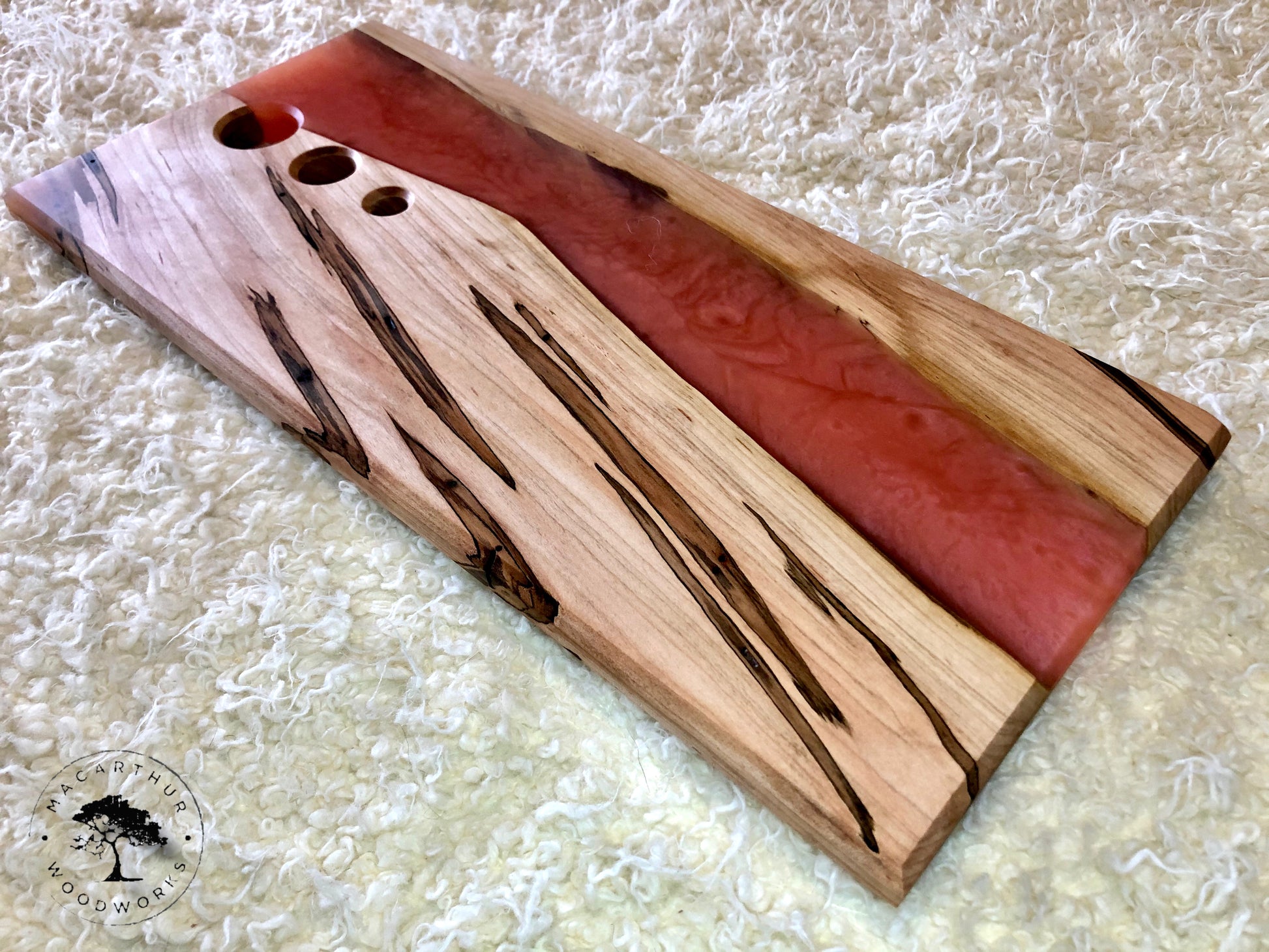 Ambrosia Maple Resin Charcuterie Board Macarthur Woodworks 