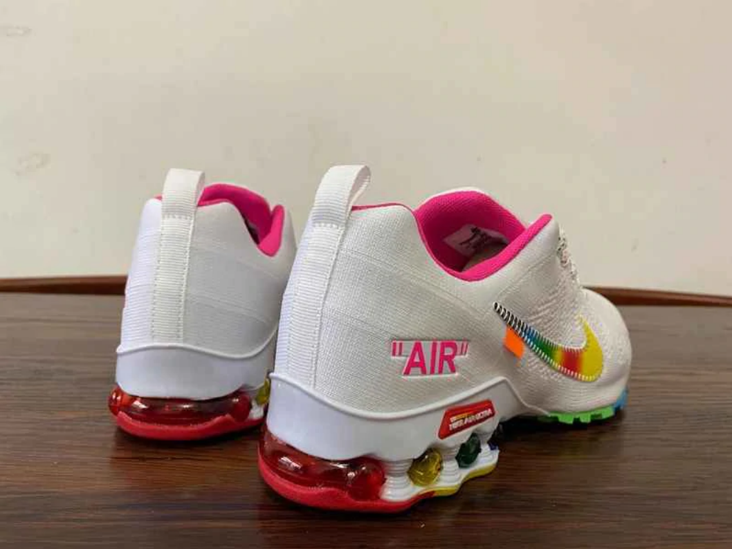 women's nike air white and rainbow