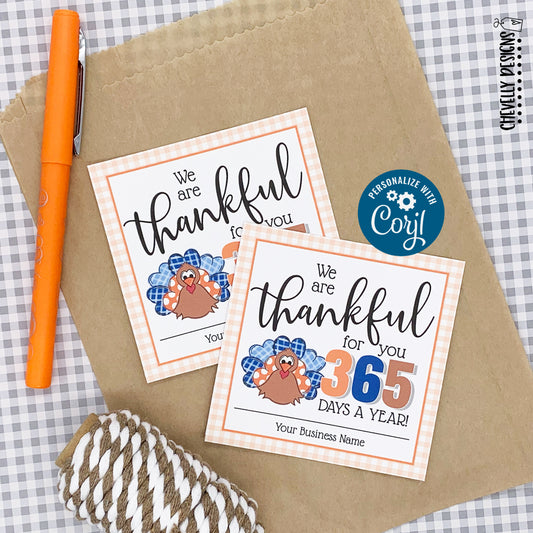 Printable Fall Thank You Gift Tags - Leopard Pumpkin - DIGITAL