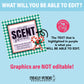 Editable - Your Are Scent-sational - Christmas Gift Tags - Printable Digital File
