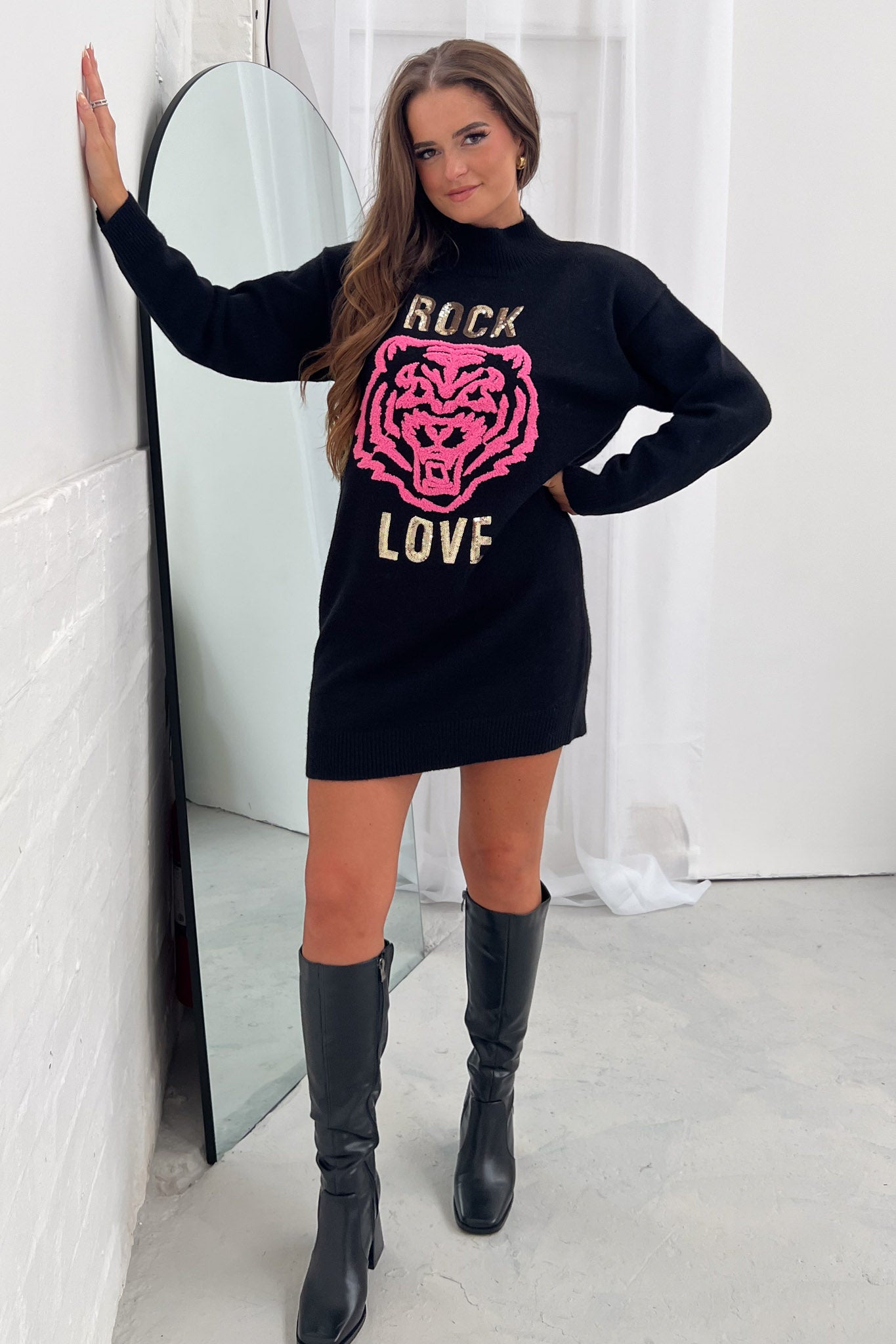 Rock Love Jumper Dress Black