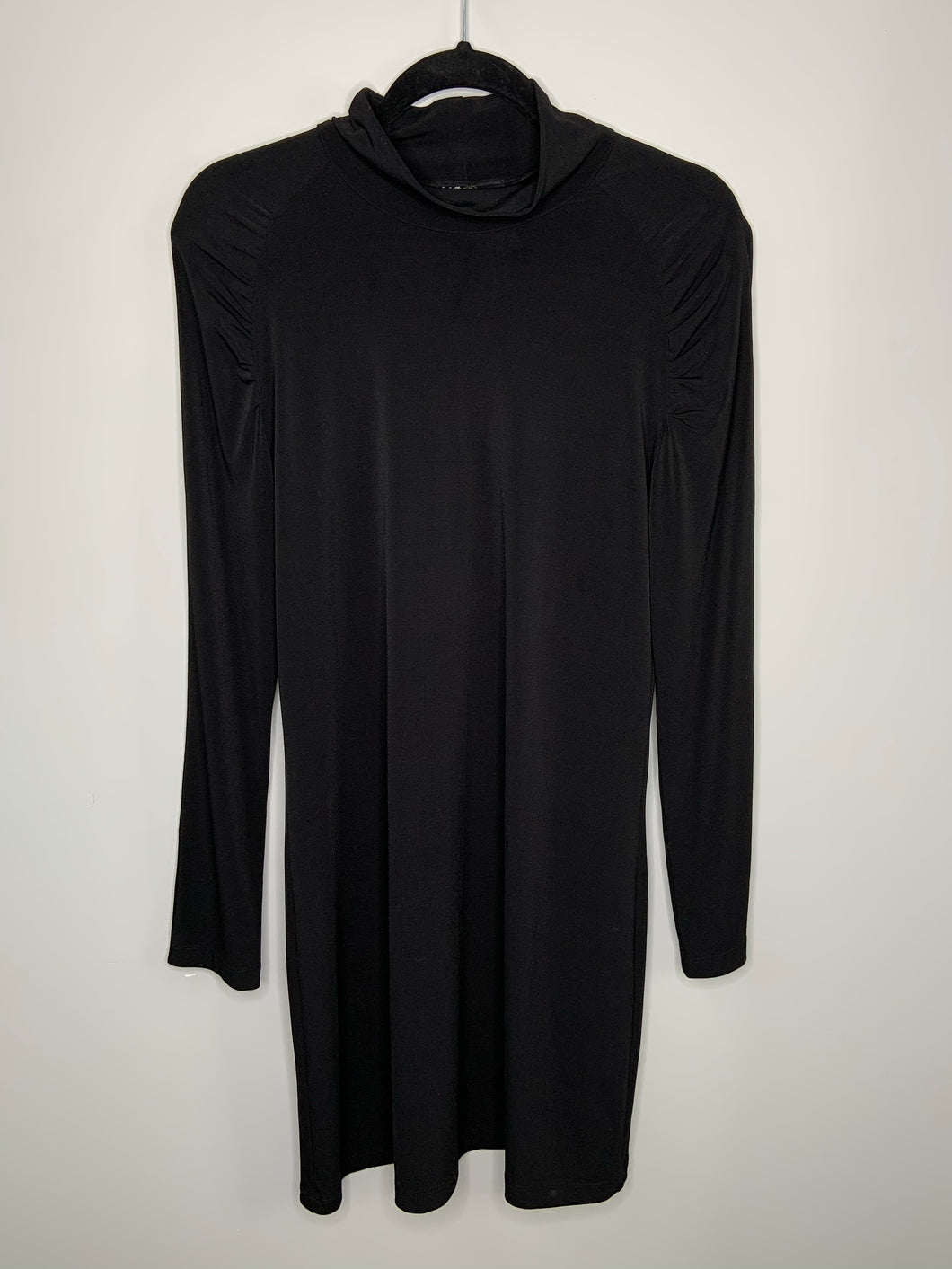 Black Longsleeve Turtleneck Dress