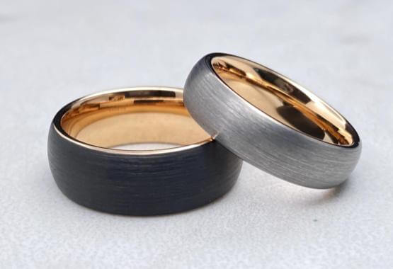 Two men's wedding bands