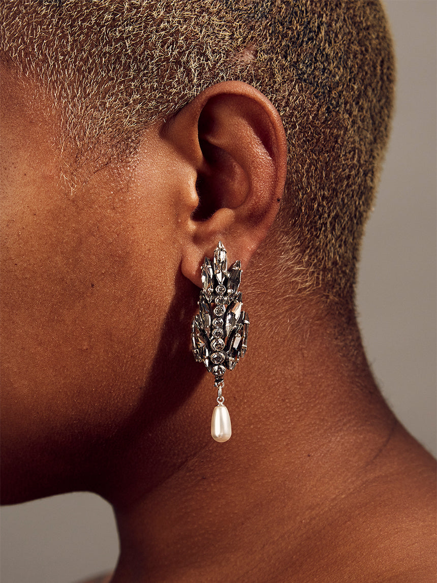 RS.TP.E.009 | CRYSTAL COCONUT TREES DROP CLIP EARRING