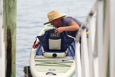 attaching a seat to the switch inflatable kayak paddle board hybrid