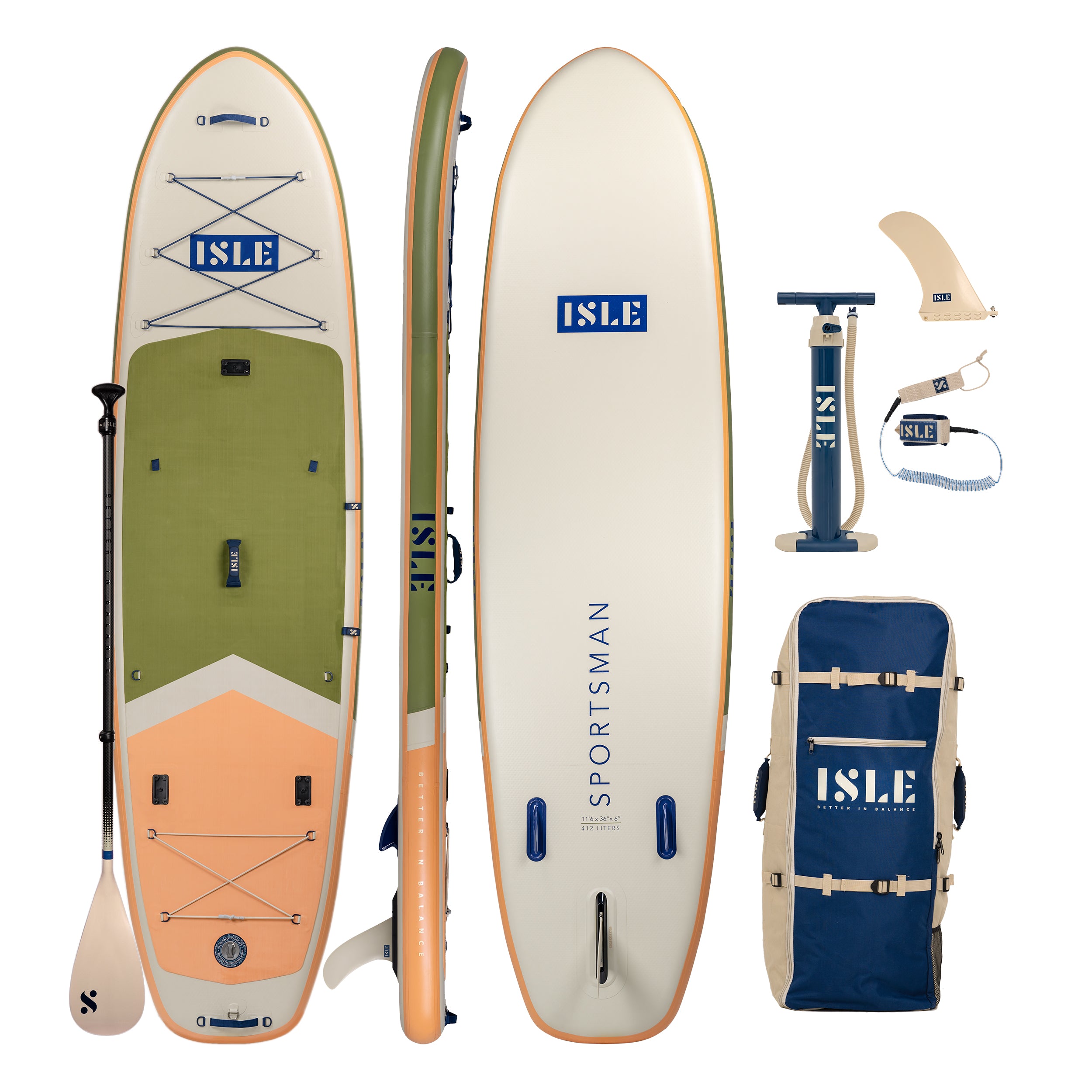  Customer reviews: ISLE 11'6" Sportsman, Inflatable  Fishing Stand Up Paddle Board, 6” Thick iSUP and Bundle Accessory Pack, Durable and Lightweight, 36" Extra Stable Wide Stance