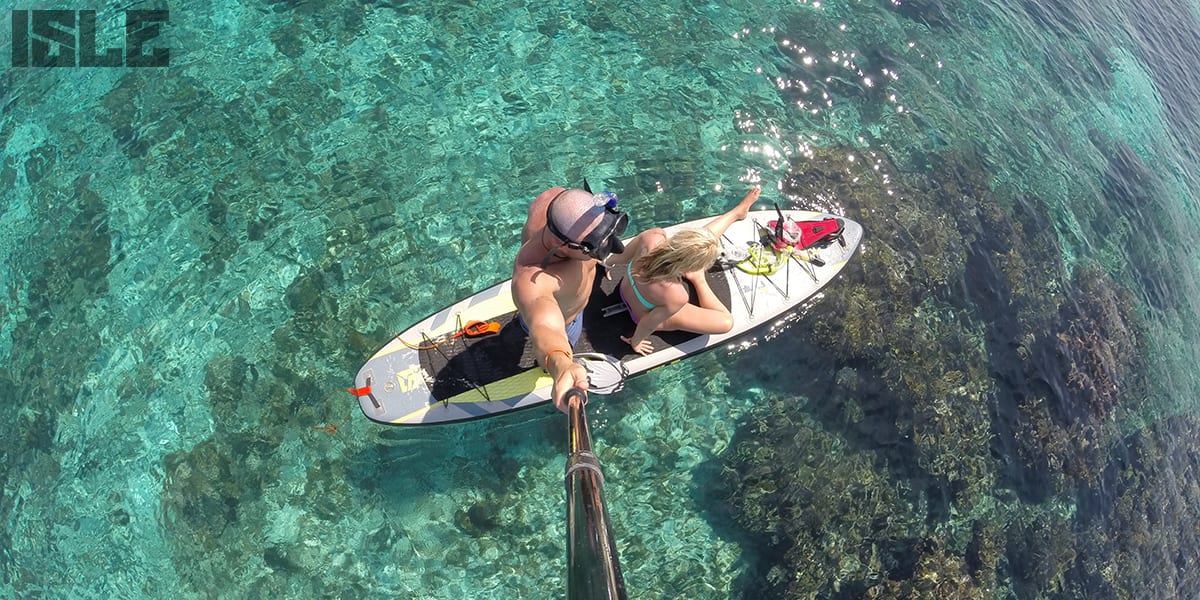 Paddle board snorkeling