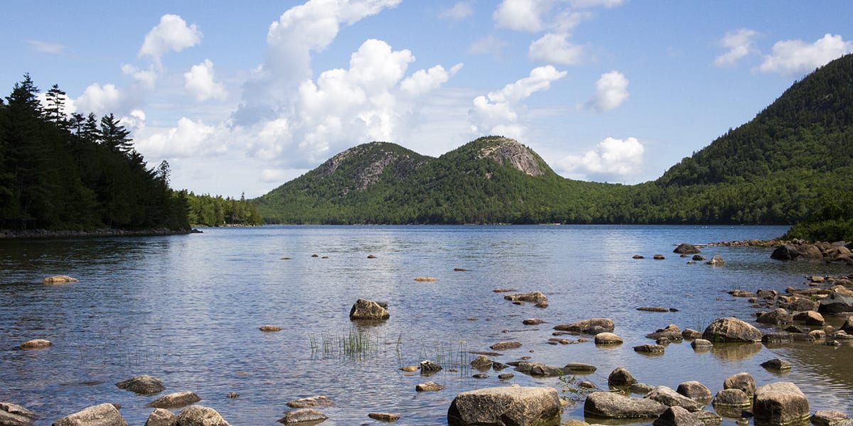 Acadia National Park paddle boarding lakes