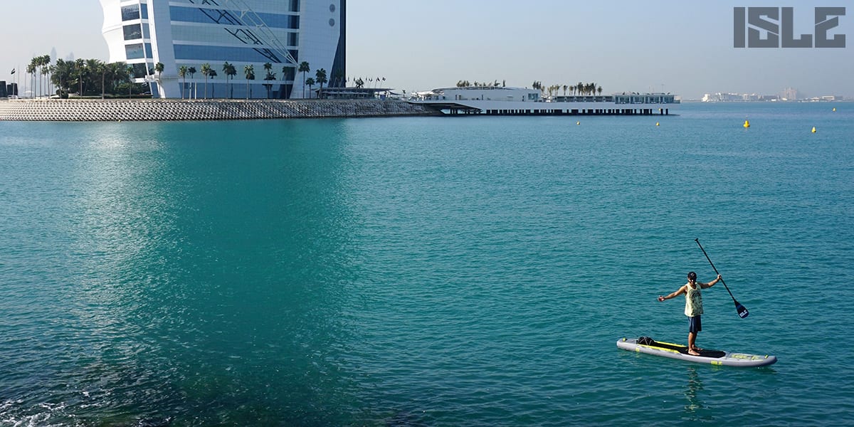 Paddle boarding Burj Al Arab Jumeirah