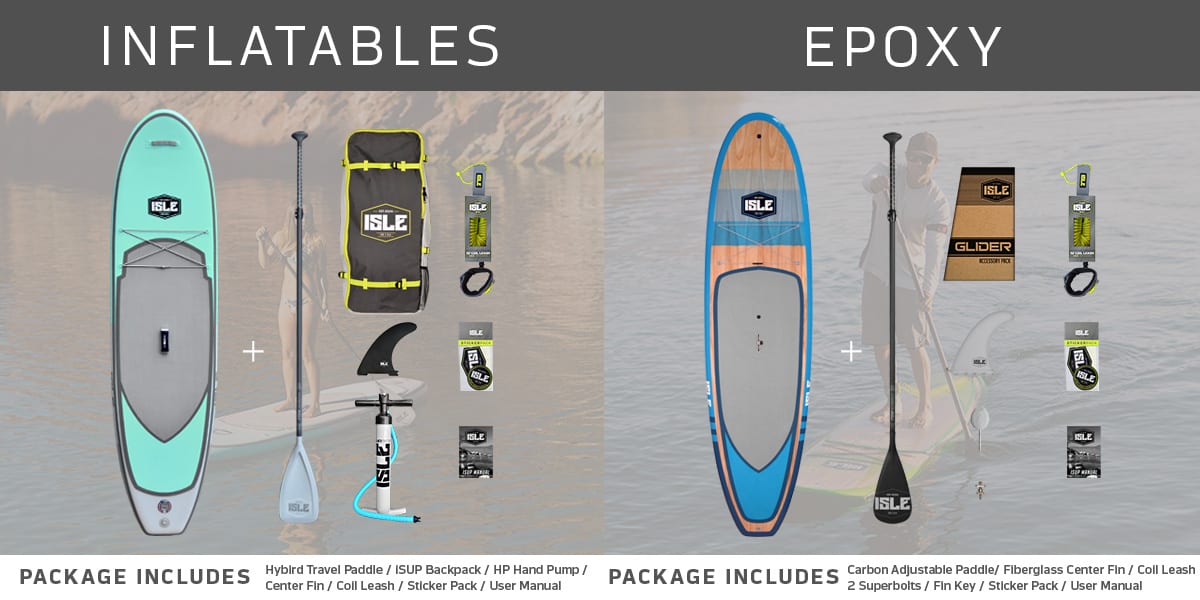 Inflatable paddle boards versus epoxy