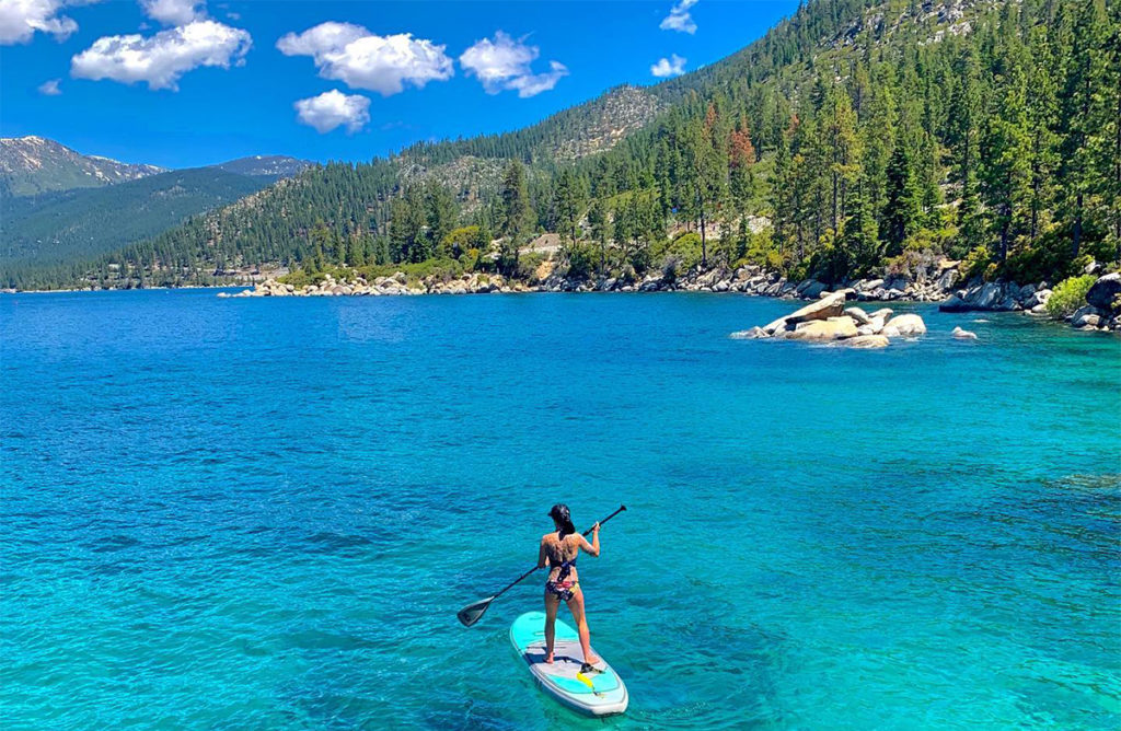 paddle boarding lake tahoe