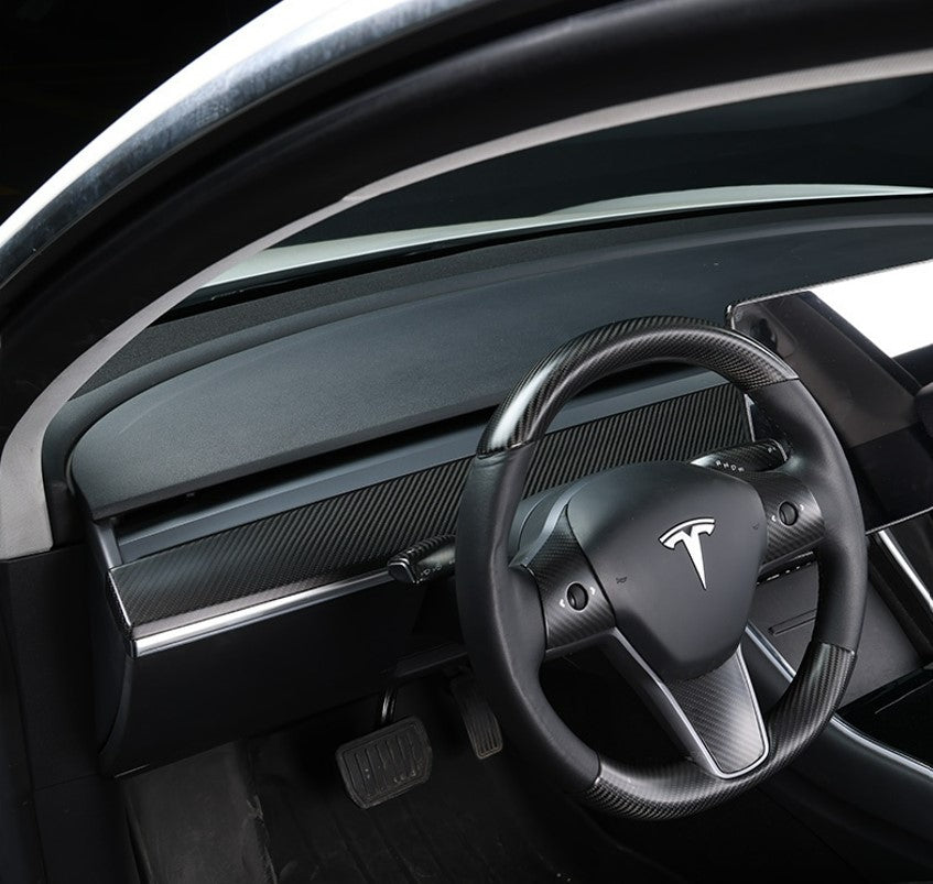 Kaufe Für Tesla Model Y Model 3 Kohlefaser Auto Lenkrad