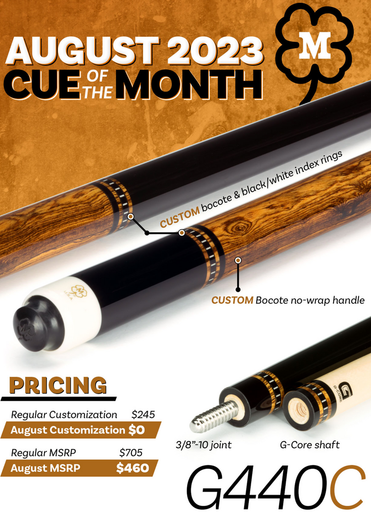 McDermott Cue of The Month August 2023
