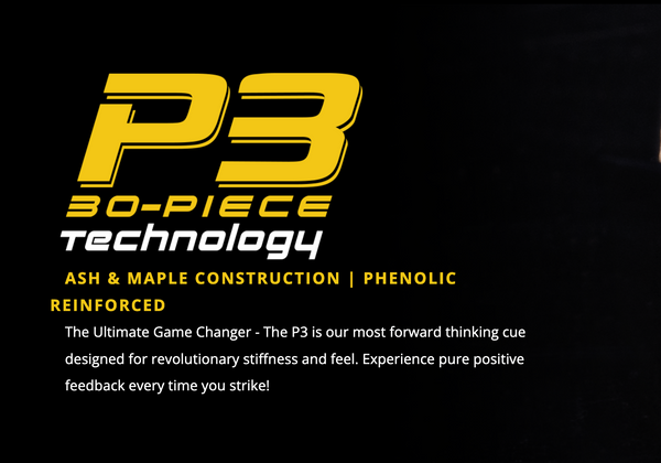 Predator text description P3 pool cue