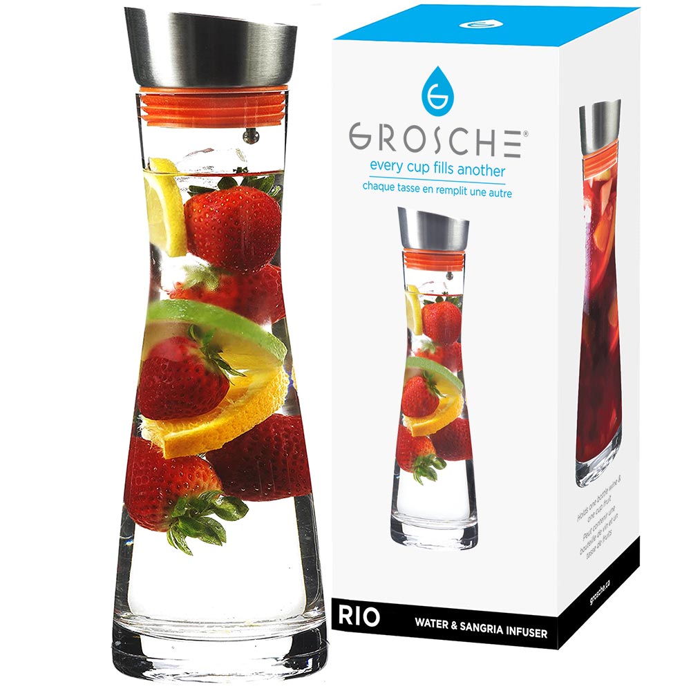 Water Pitcher & Fruit Infuser: GROSCHE Atlantis - 1500ml/50 fl. oz