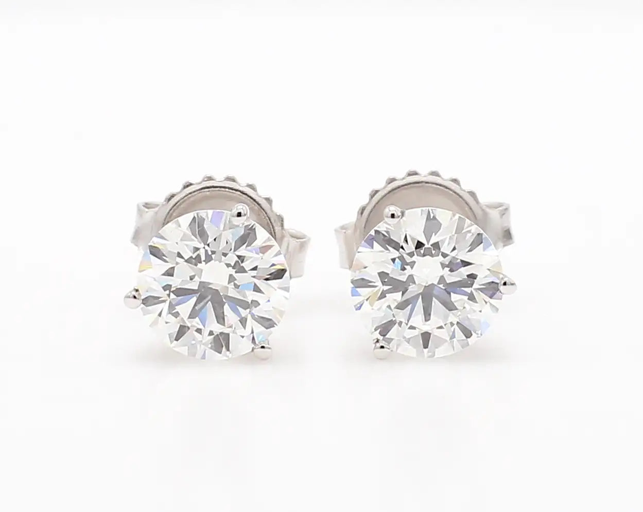 Diamond Studs - .10 cttw - 14k White Gold