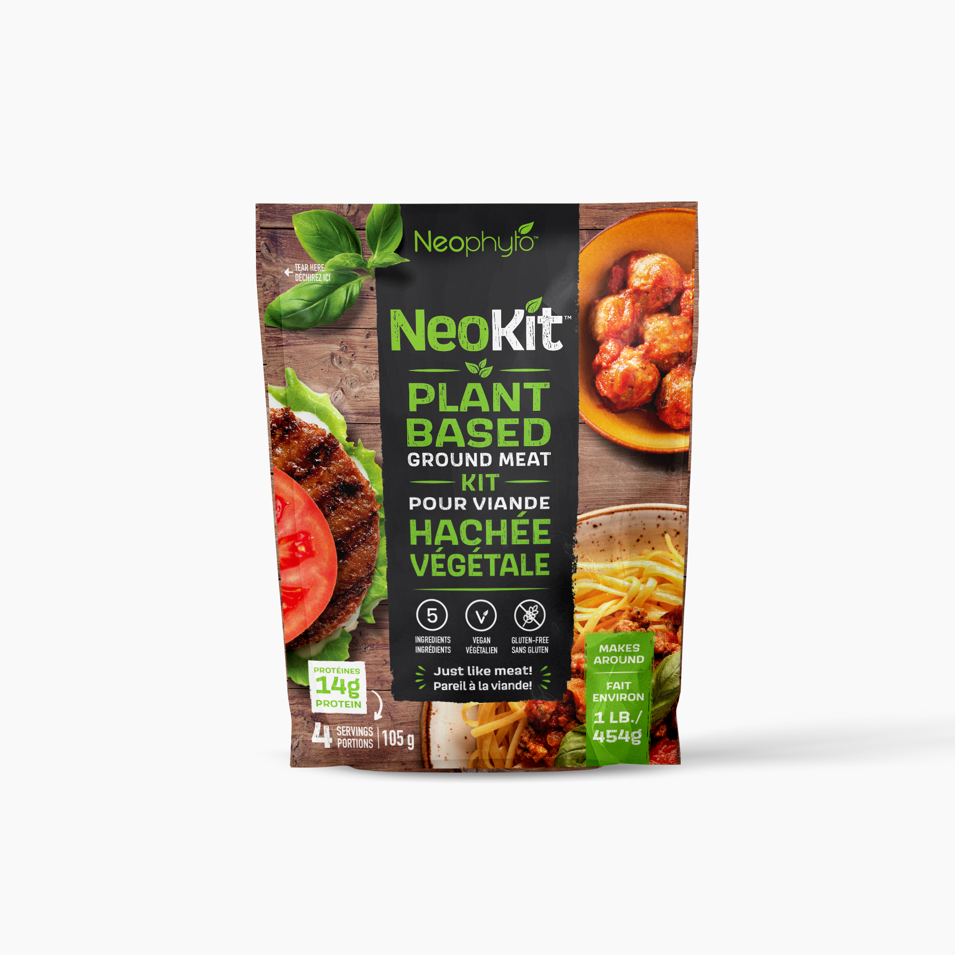 Neokit™ Plant-Based Ground Meat Kit - Non-GMO, Gluten-Free, Delicious –  Neophyto Foods