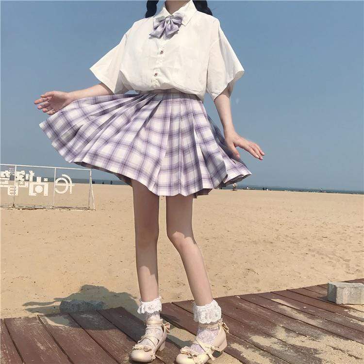 Harajuku High-waist Pleat Skirt – Kawaiifashion