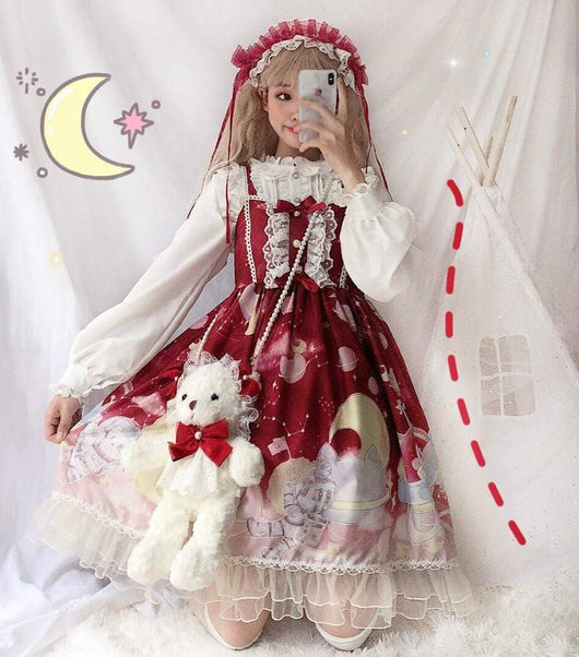 Lolita Lace Flare Slip Dress – Kawaiifashion