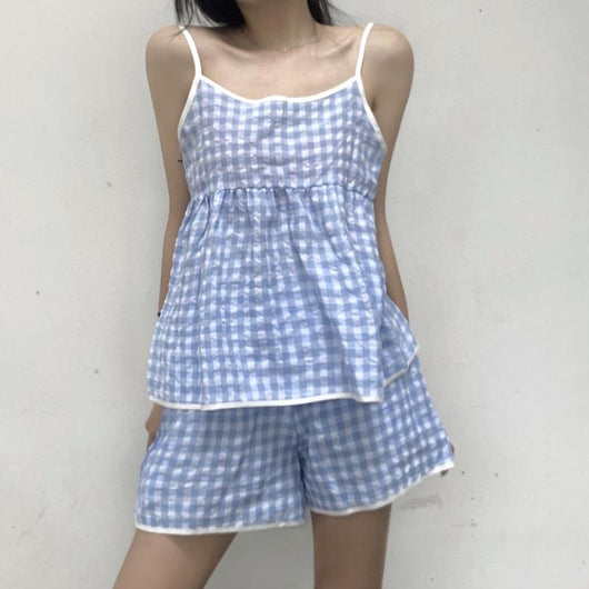 Women's Cute Single-breasted Pajamas One Set – Kawaiifashion