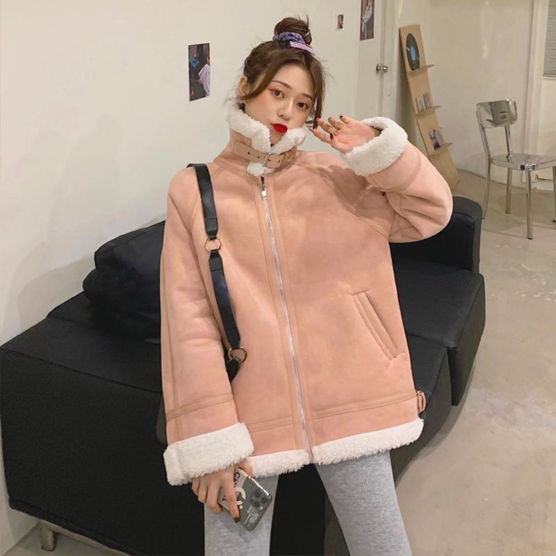 Women's Korean Fashion Pure Color V-neck Winter Coats – Kawaiifashion