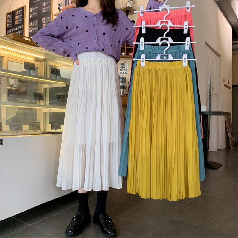 Women's Korean Fashion Pleated Maxi Skirts – Kawaiifashion
