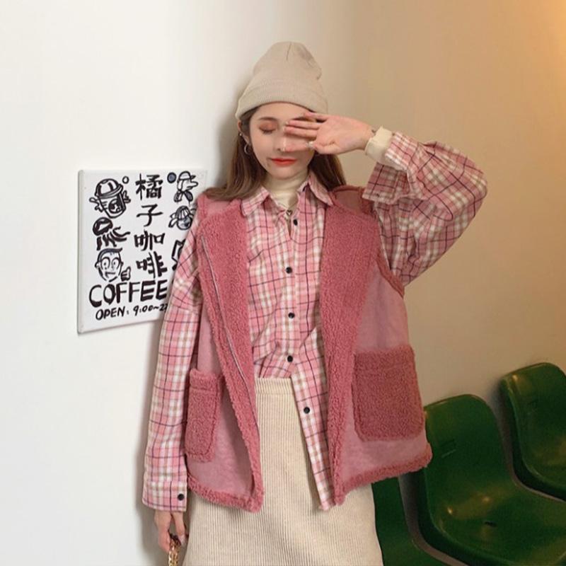 Women's Korean Fashion Pure Color Wool-like Vests – Kawaiifashion