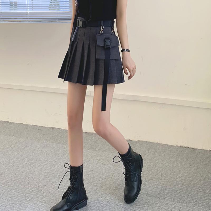 Women's Gothic High-waisted Short Pleated Skirts – Kawaiifashion