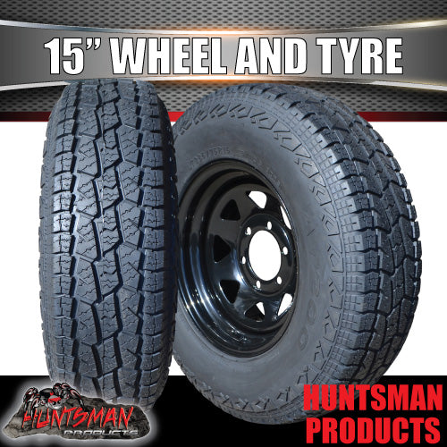 BLACK TRAILER WHEEL & TYRE: 6 STUD LANDCRUISER. /T –  huntsmanproducts