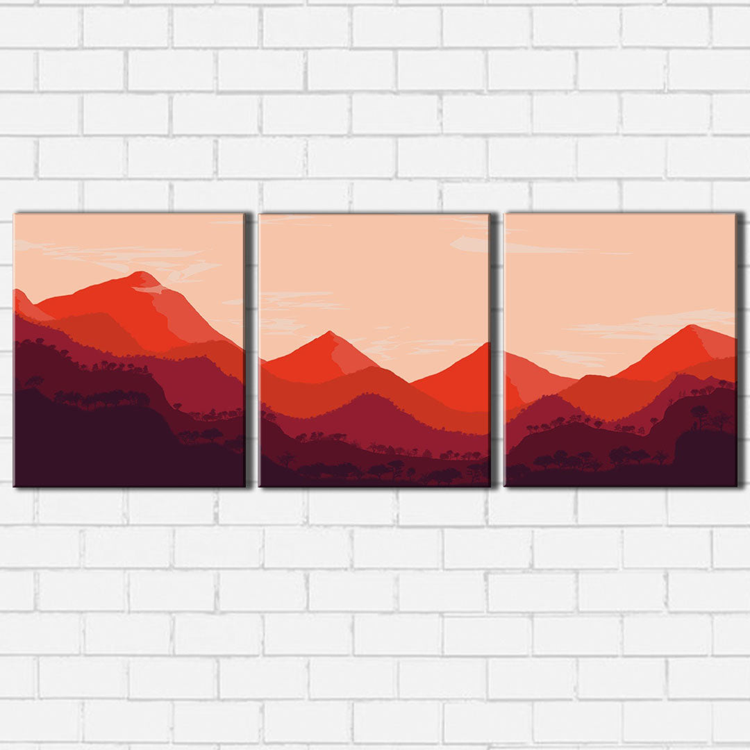 Load image into Gallery viewer, Red Mountains Canvas Sets