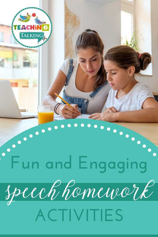 Fun and Engaging Speech Homework Activties
