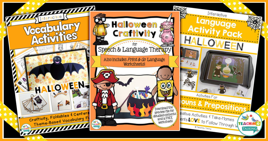 Halloween Speech Therapy Activities